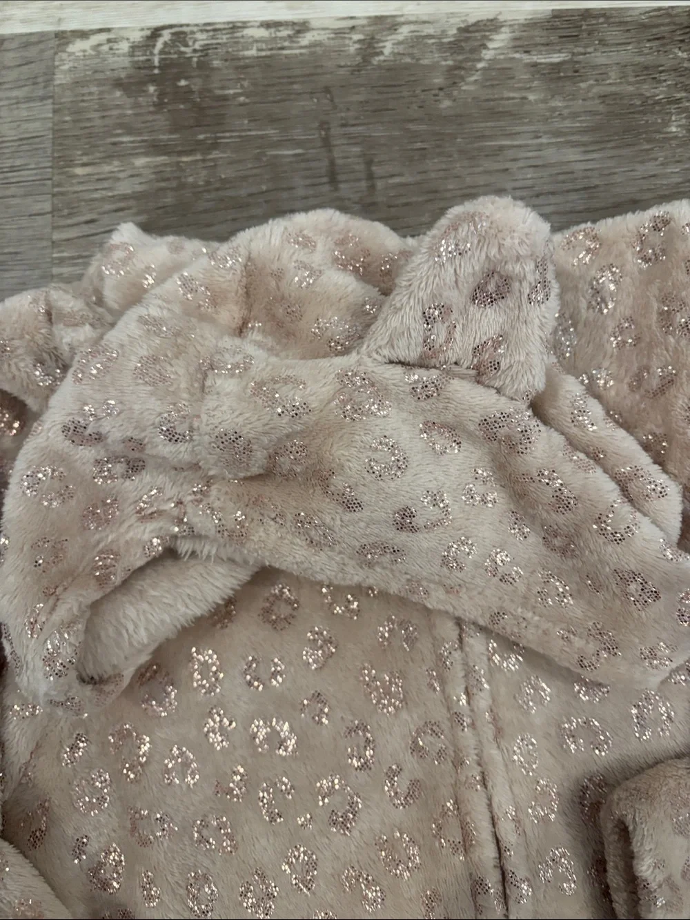 Justice Sparkle Plush Hooded pajamas One-Piece